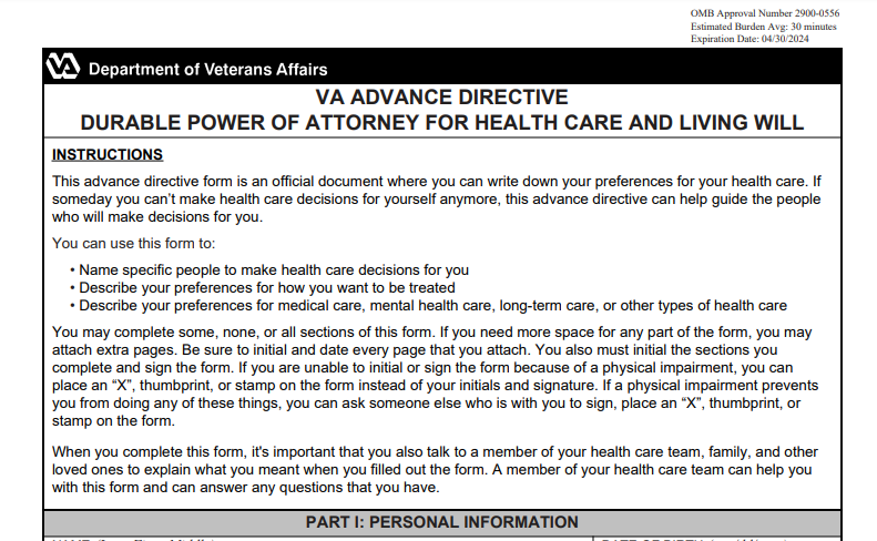 VA Form 10-0137 Printable, Fillable in PDF