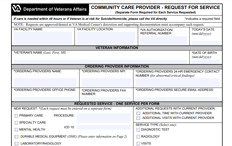 VA Form 10-10172 Printable, Fillable in PDF