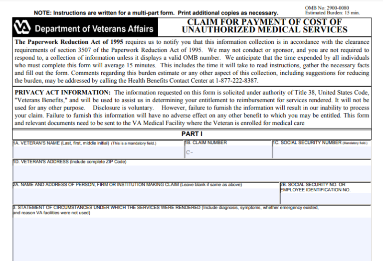 VA Form 10583 Printable, Fillable in PDF VA Form