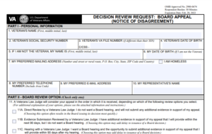 VA Form 10182 Printable, Fillable in PDF