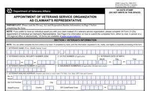 VA Form 21-22 Printable, Fillable in PDF