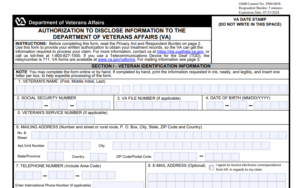 VA Form 21-4142 Printable, Fillable in PDF