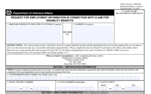 VA Form 21-4192 Printable, Fillable in PDF