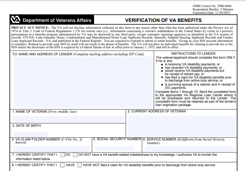 VA Form 26-8937 Printable, Fillable in PDF