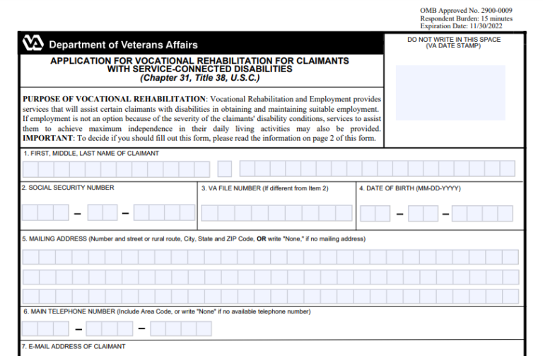 VAf 28 0800 Vr E Program Orientation VA Form