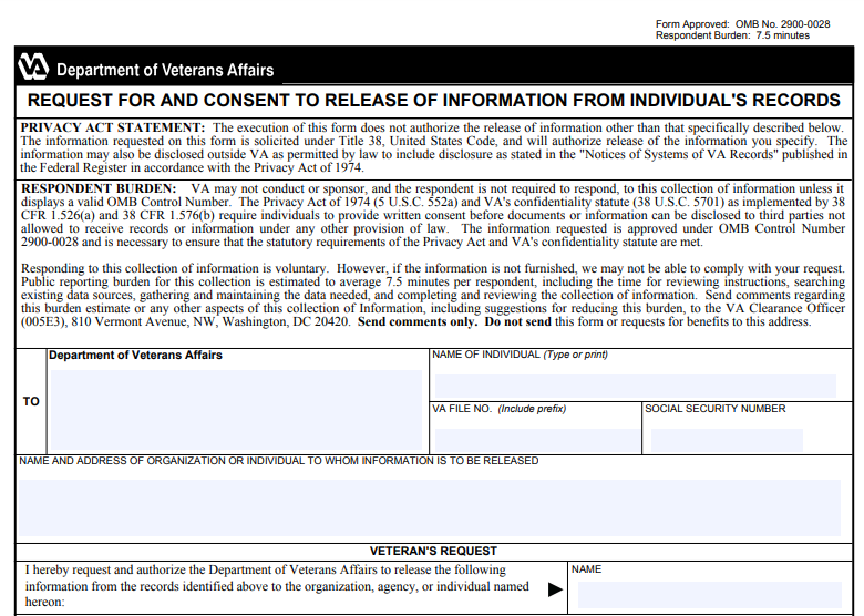 VA Form 3288 Printable, Fillable in PDF