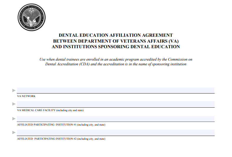 VA Form 10-0094f Printable, Fillable in PDF
