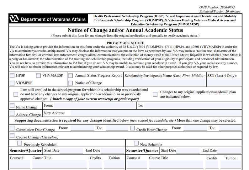 VA Form 10-0491I Printable, Fillable in PDF