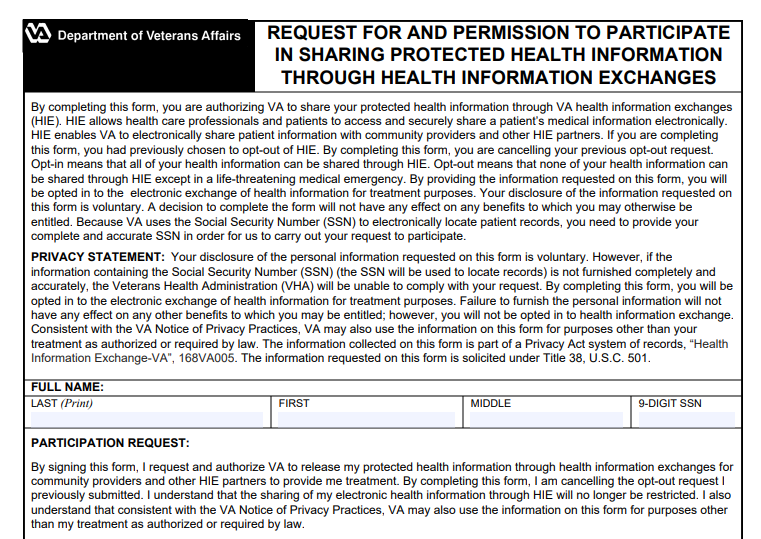 VA Form 10-10163 Printable, Fillable in PDF