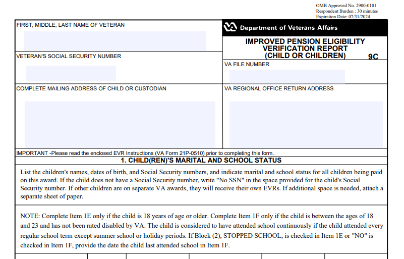 VA Form 21P-0519c-1 Printable, Fillable in PDF