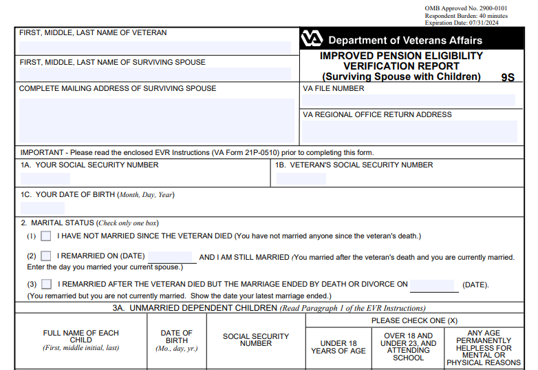 VA Form 21P-0519s-1 Printable, Fillable in PDF