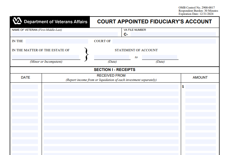 VA Form 21p 4706b Printable VA Form