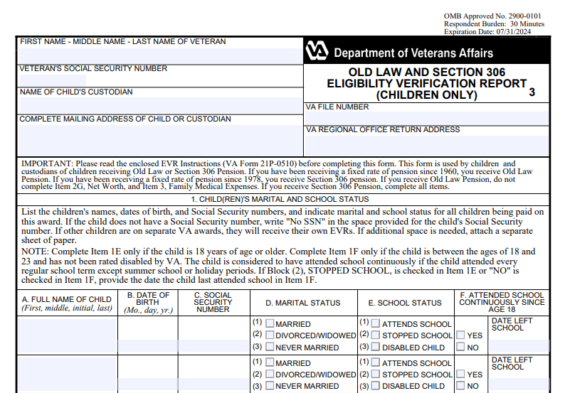 VA Form 21P-0513-1 Printable, Fillable in PDF