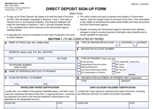 VA Form SF-1199a Printable, Fillable in PDF