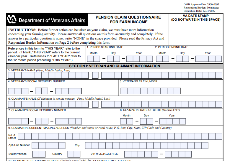 VA Form 21P-4165 Printable, Fillable in PDF