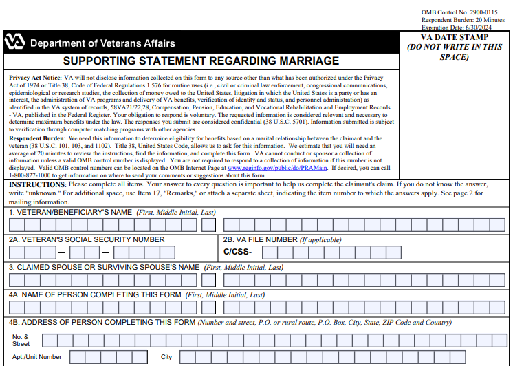 VA Form 21P-4171 Printable, Fillable in PDF