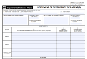 VA Form 21P-509 Printable, Fillable in PDF