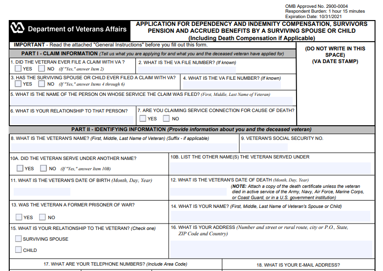 VA Form 21P-534 Printable, Fillable in PDF