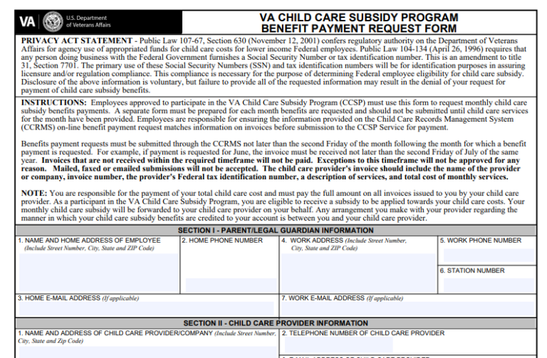 child-care-subsidy-veterans-affairs-va-form