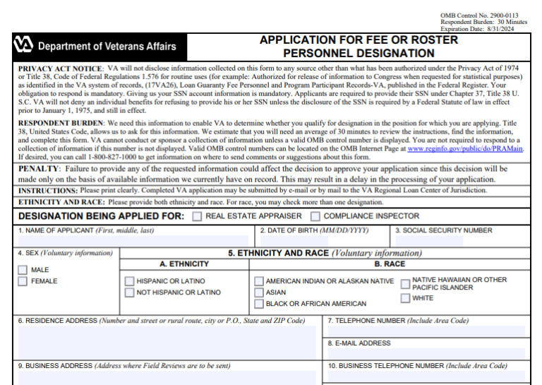 Va Form 26 6681 Printable Fillable In Pdf Va Form 1166