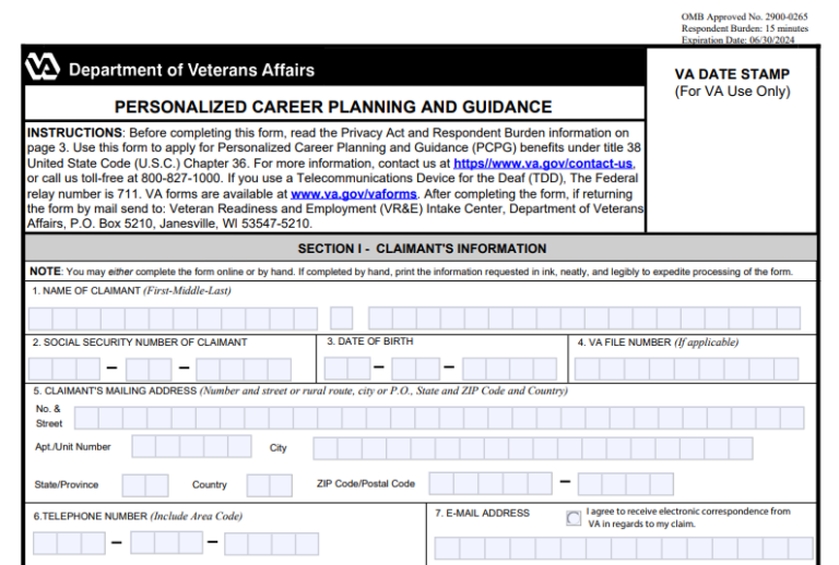 VA Form 28-8832 Printable, Fillable in PDF | VA Form