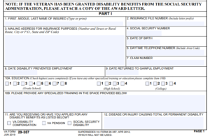 VA Form 29-357 Printable, Fillable in PDF