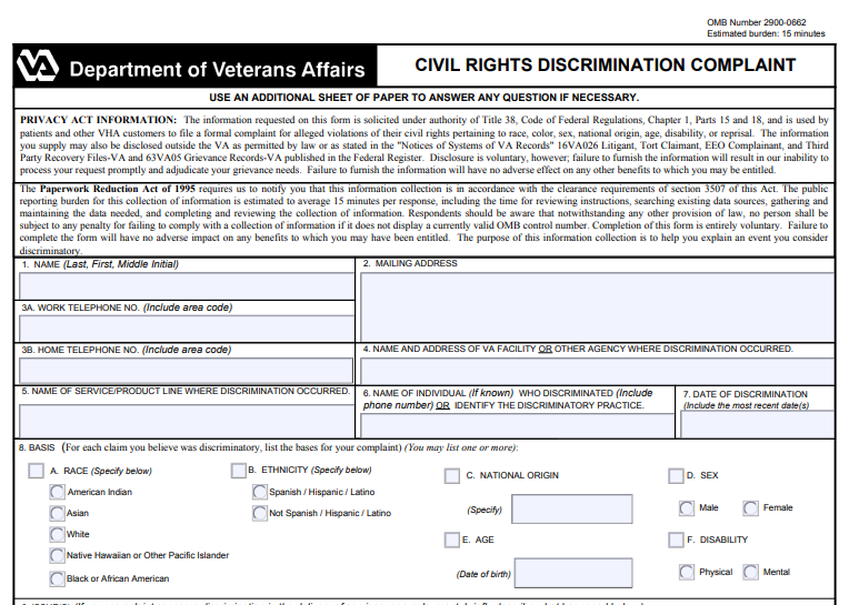 VA Form 10-0381 Printable, Fillable in PDF
