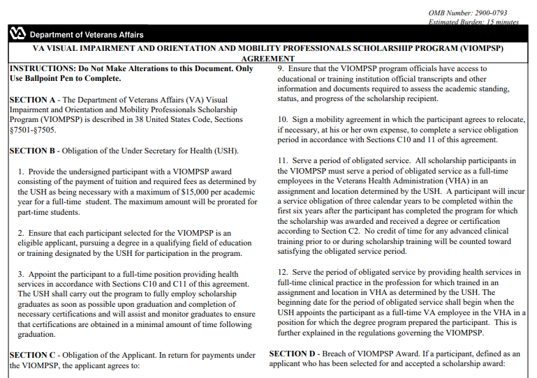 VA Form 10-0491L Printable, Fillable in PDF