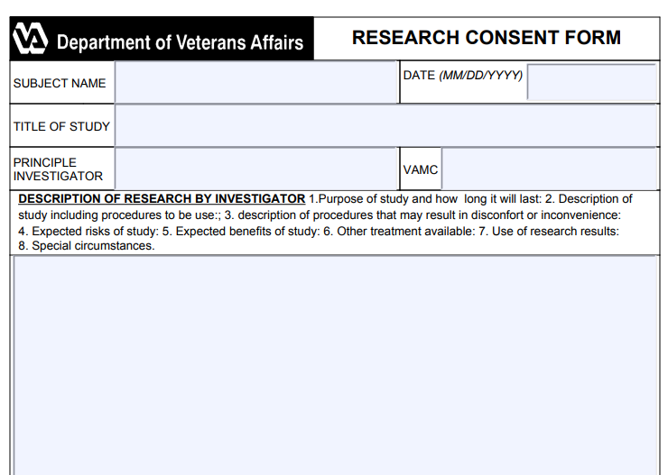 VA Form 10 3542 Printable VA Form